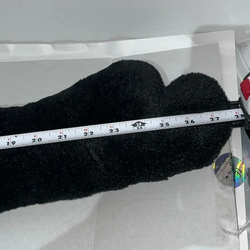 Black Cat Plush Scarf Long Paws Mismatched‎ Eyes Yellow Blue Novelty Winter Wrap